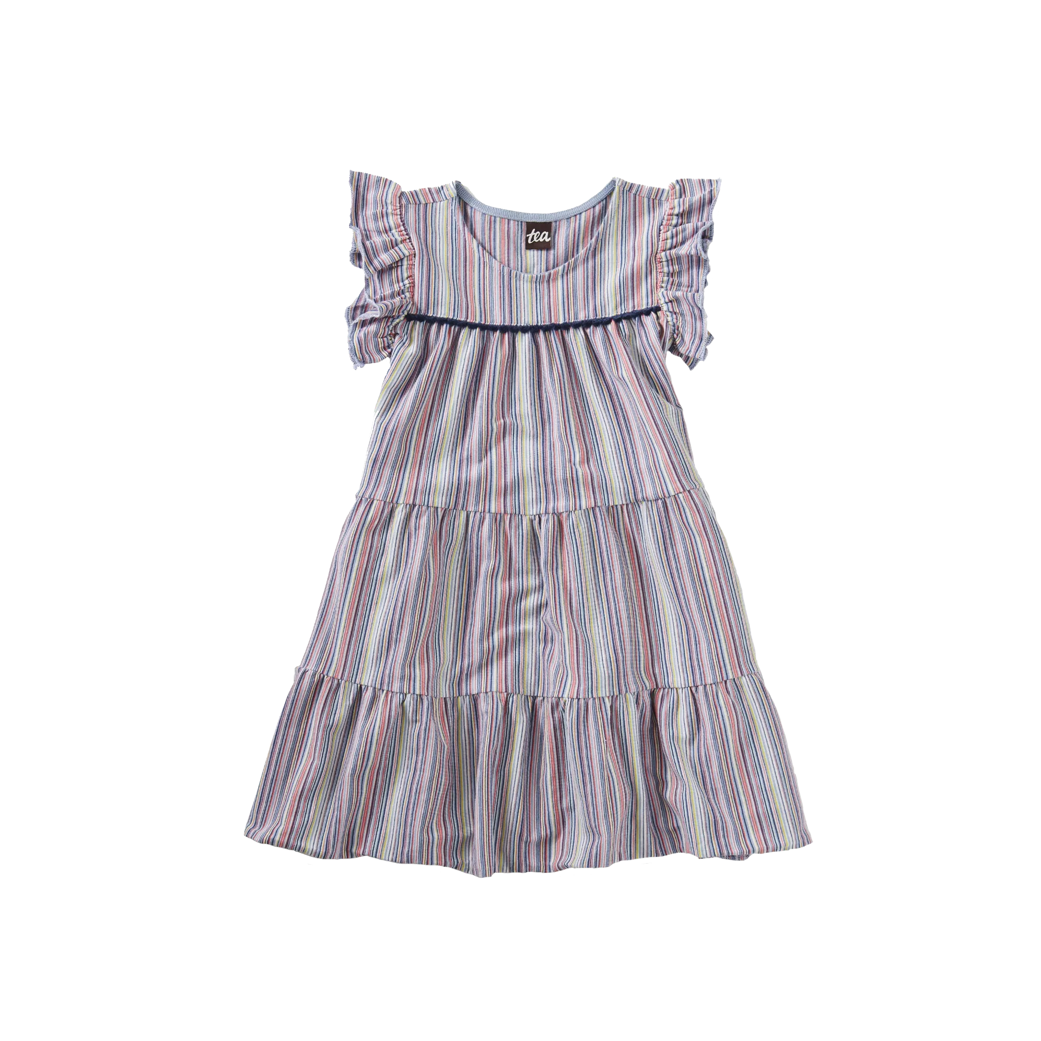 Tassel Trim Tiered Dress