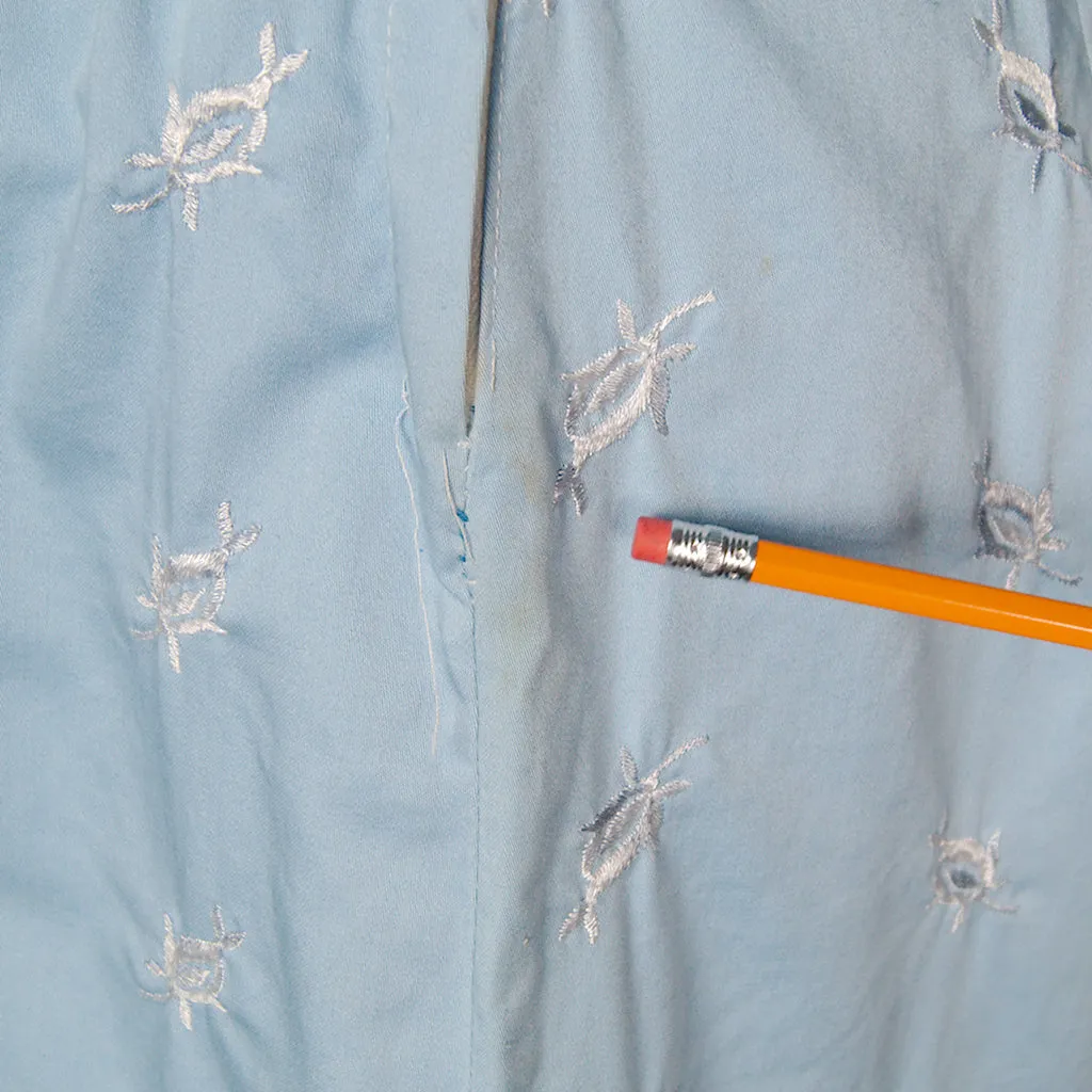 Vintage 1950s Blue Embroidered Skirt