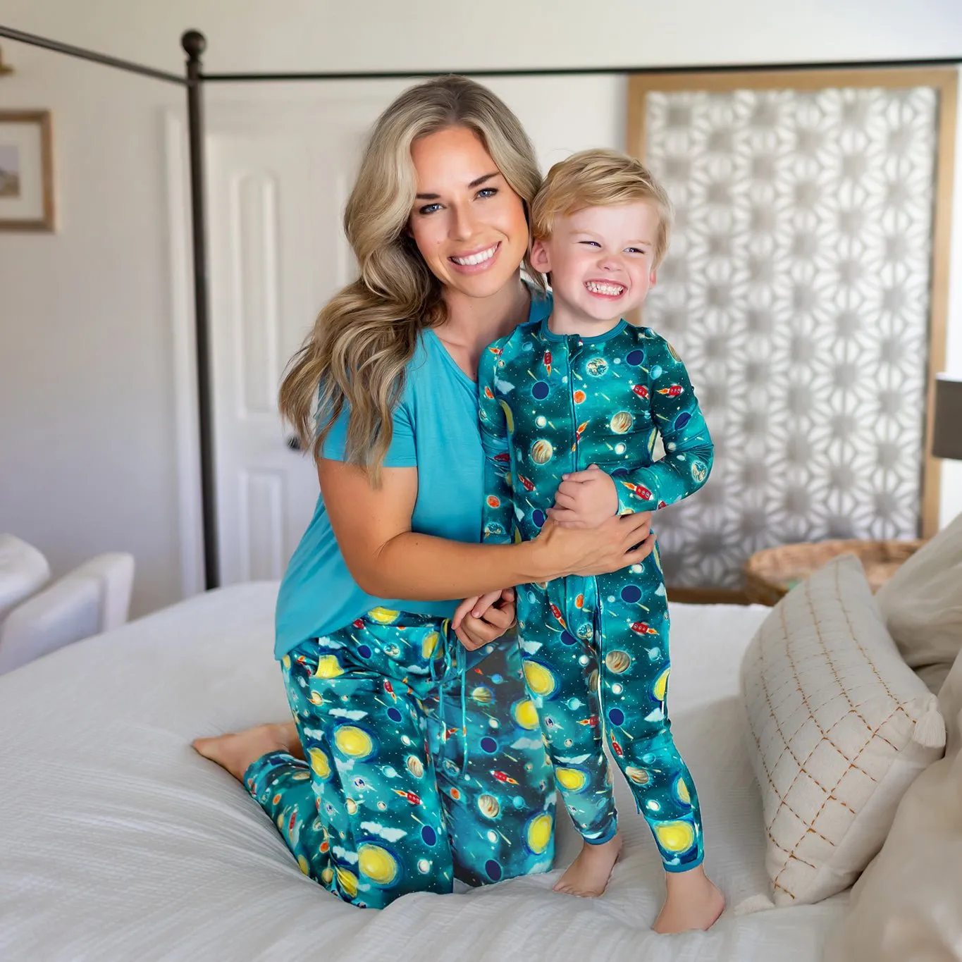 Vroom to the Planets Women's Jogger Style PJ Pants
