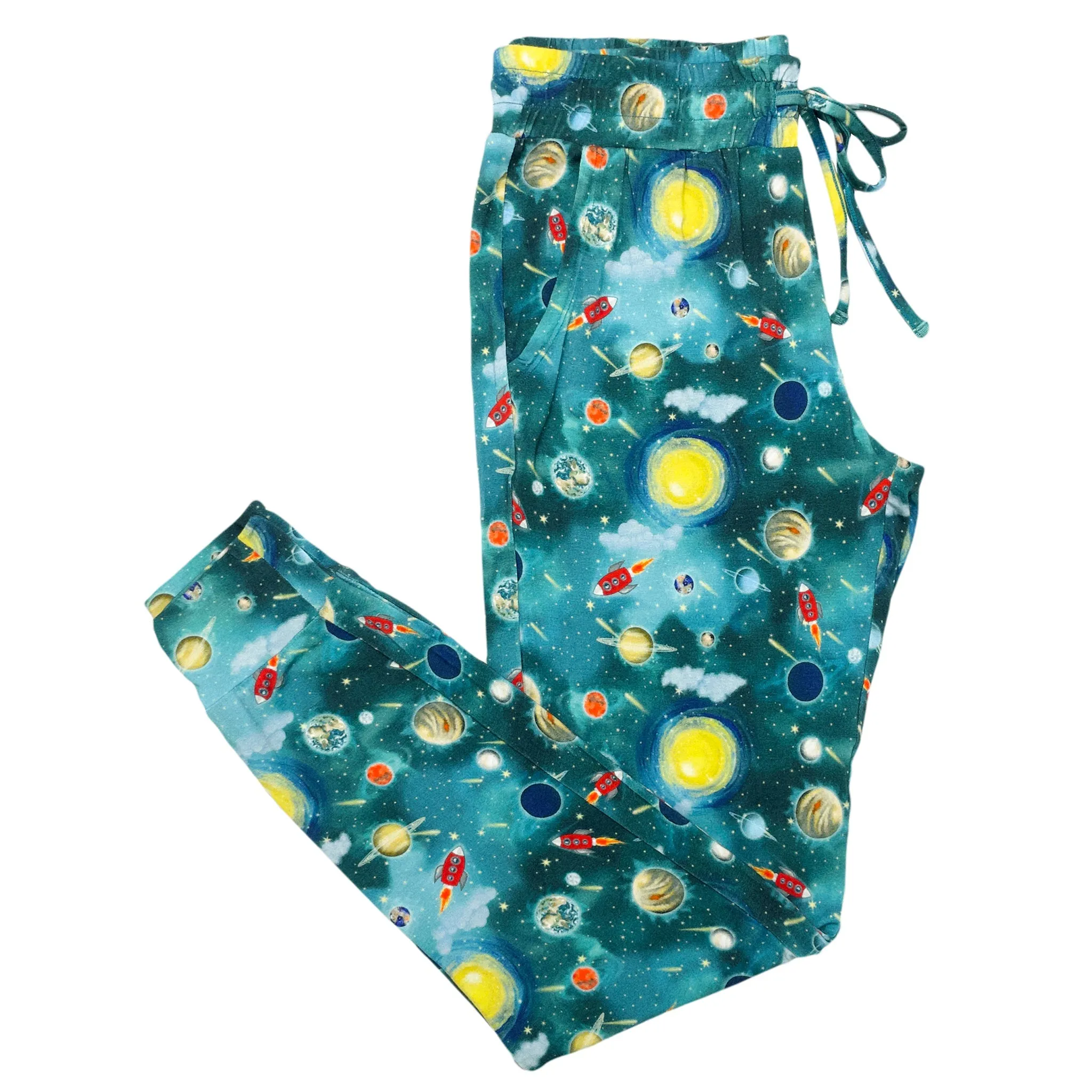 Vroom to the Planets Women's Jogger Style PJ Pants