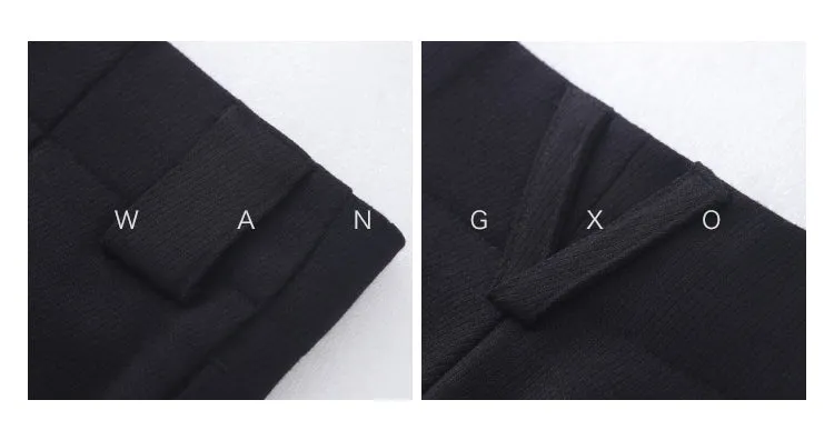WANXO camel high waist drooping casual pants new straight loose wide leg pants- Tela