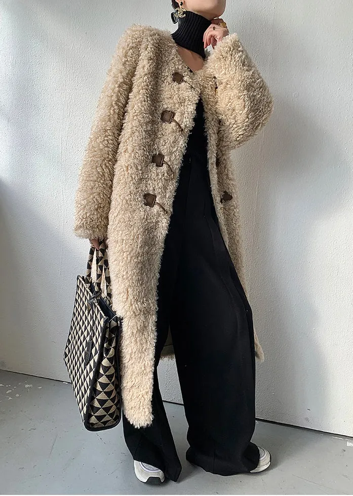 WANXO camel high waist drooping casual pants new straight loose wide leg pants- Tela